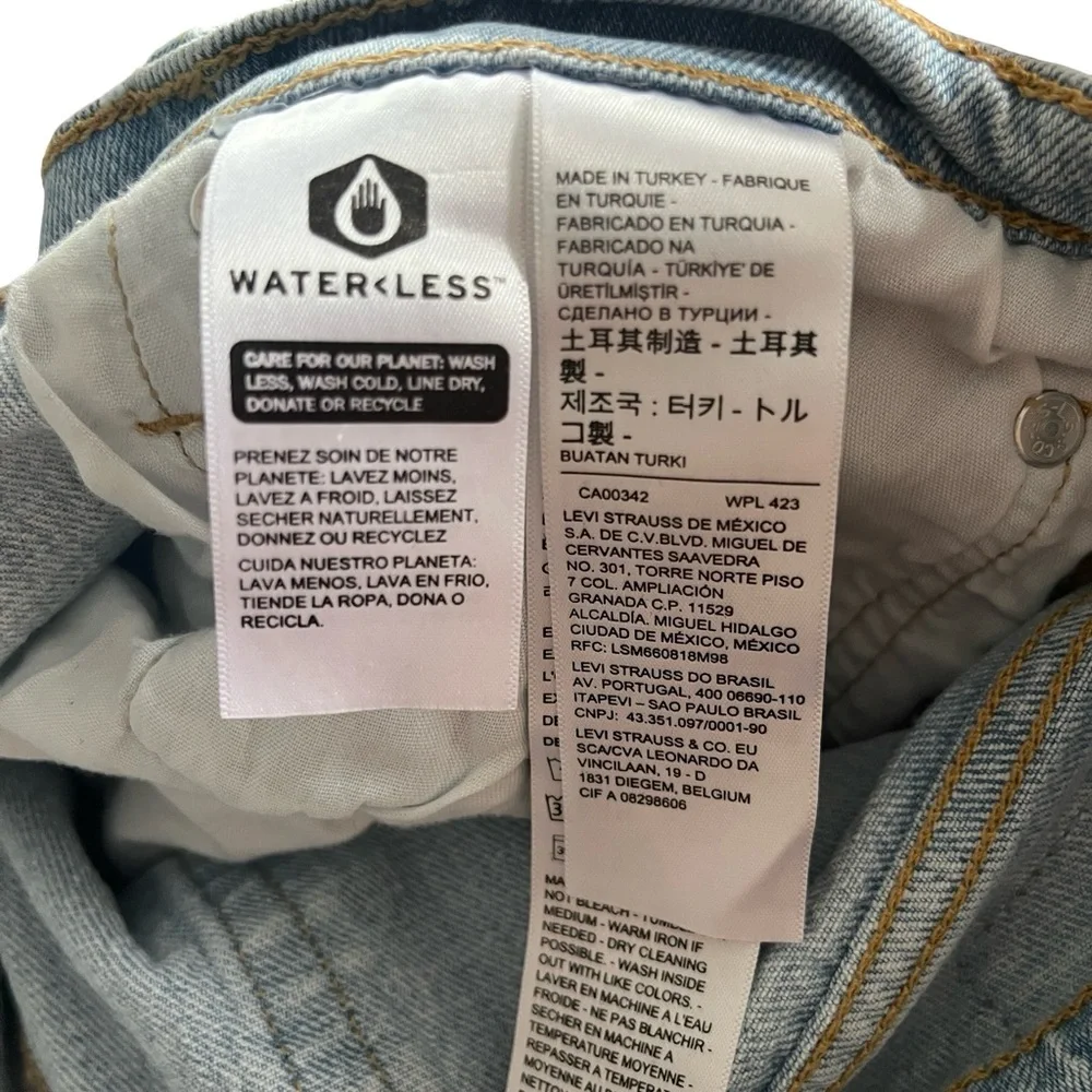 Levi's 501 Jeans Light Wash Straight Leg Denim Button Fly Cotton Size 31